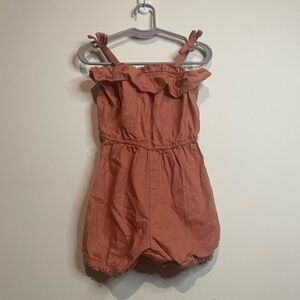 Little Co. Little Girls Ruffle Romper in‎ coral 2t